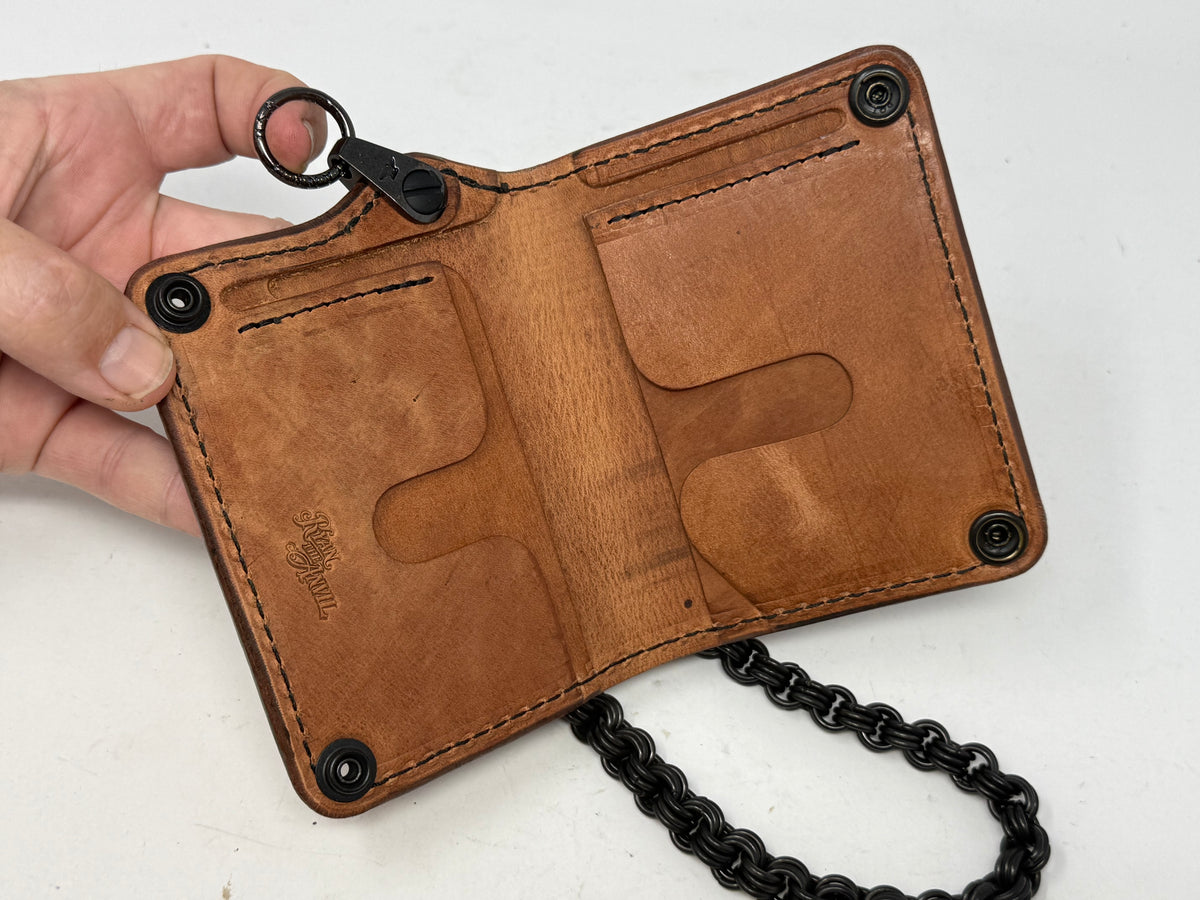 Anvil 5G Mini Long Chain Wallet - Hermann Oak Harness