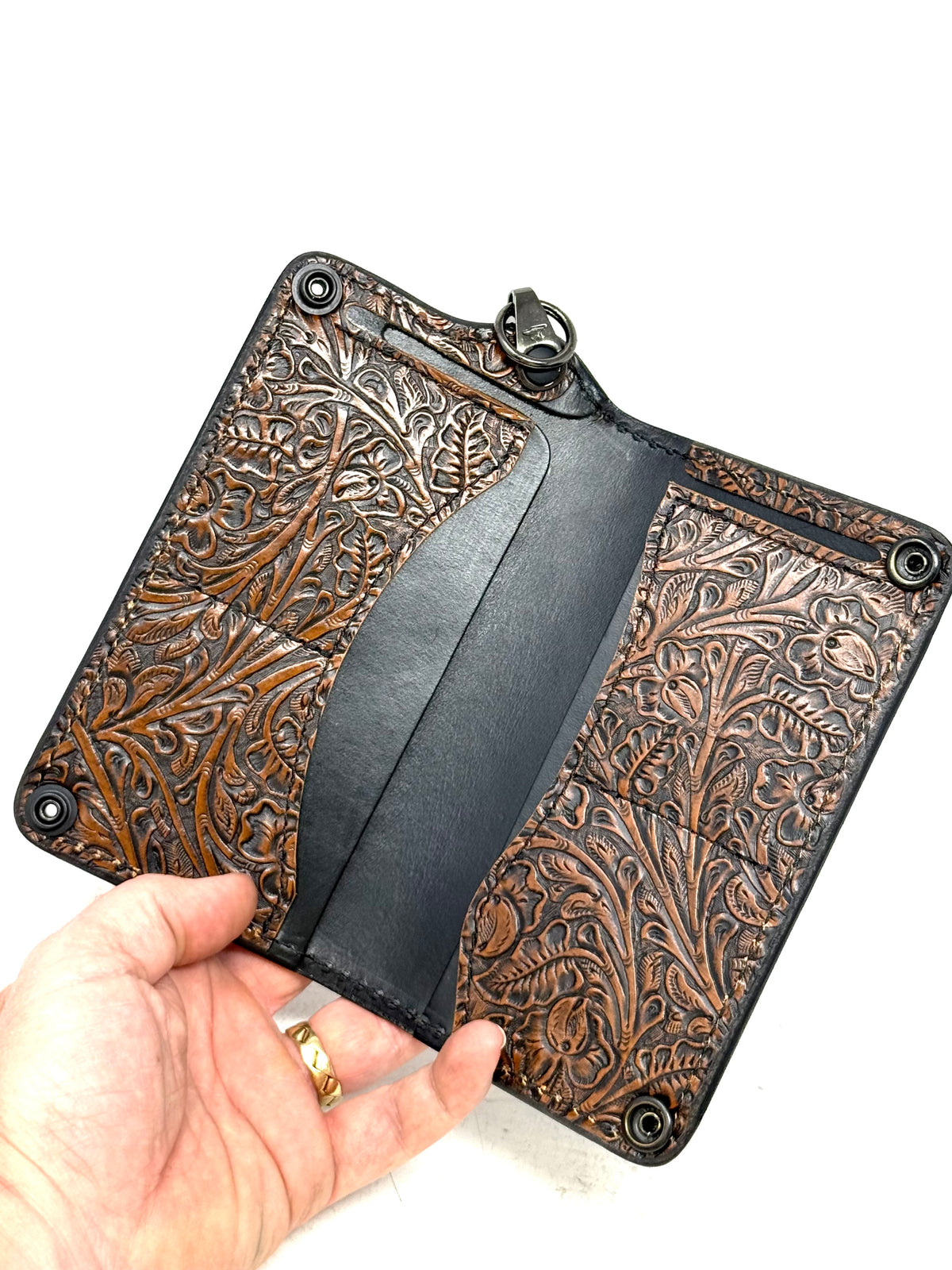 Anvil 5G Long Biker Wallet - ‘Western Floral’