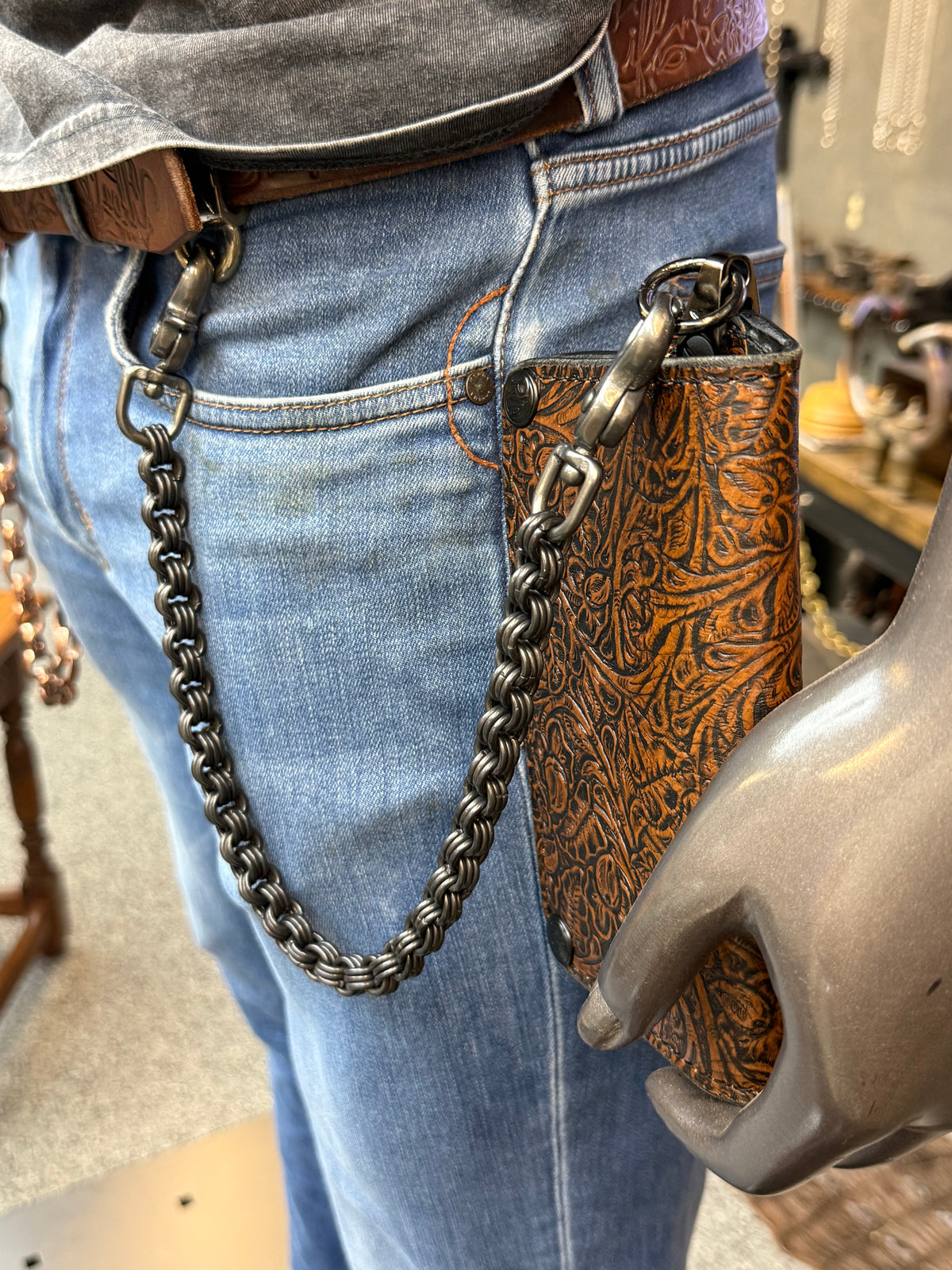 Anvil 5G Long Biker Wallet - ‘Western Floral’