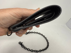 ANVIL 5G Bifold Leather Chain Wallet - Black Hermann Oak - Anvil Customs