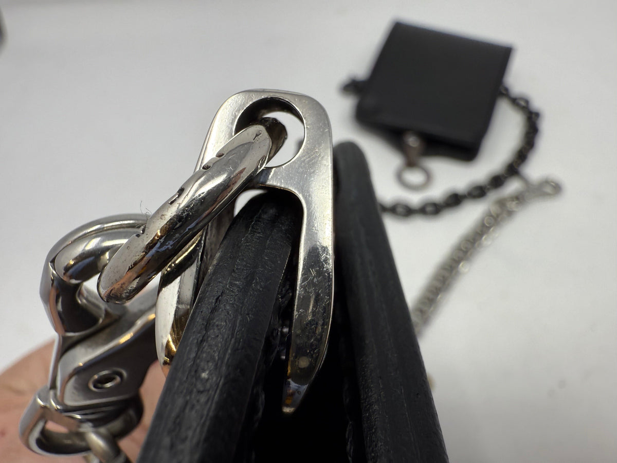 ANVIL 5G Bifold Leather Chain Wallet - Black Hermann Oak - Anvil Customs