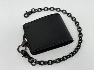 ANVIL 5G Bifold Leather Chain Wallet - Black Hermann Oak - Anvil Customs