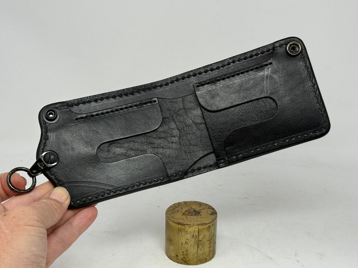Anvil 5G Bifold Leather Chain Wallet - Gold Stingray - Anvil Customs