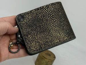 Anvil 5G Bifold Leather Chain Wallet - Gold Stingray - Anvil Customs