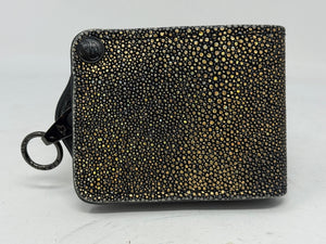 Anvil 5G Bifold Leather Chain Wallet - Gold Stingray - Anvil Customs