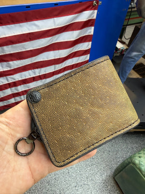 ANVIL 5G Bifold Leather Chain Wallet - Tan Elephant - Anvil Customs