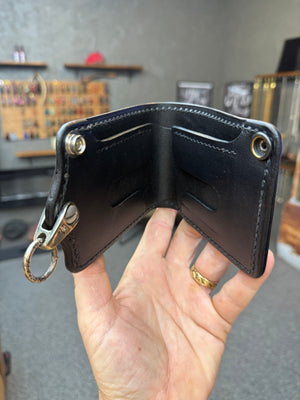 ANVIL 5G Bifold Leather Chain Wallet - Tan Elephant - Anvil Customs