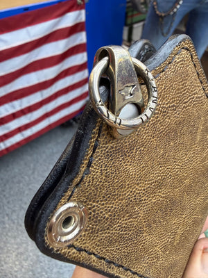 ANVIL 5G Bifold Leather Chain Wallet - Tan Elephant - Anvil Customs