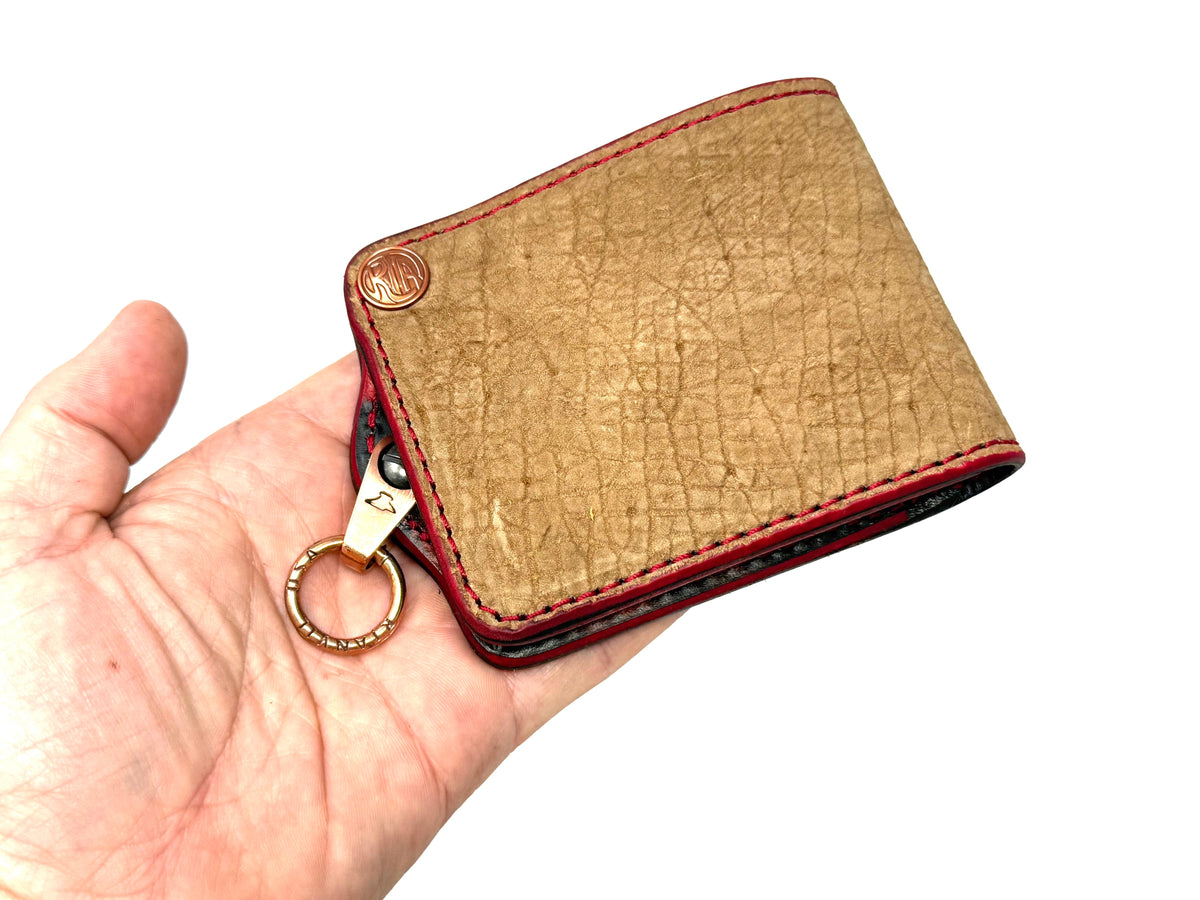 Anvil 5G Bifold Leather Chain Wallet - Tan Hippo - Anvil Customs