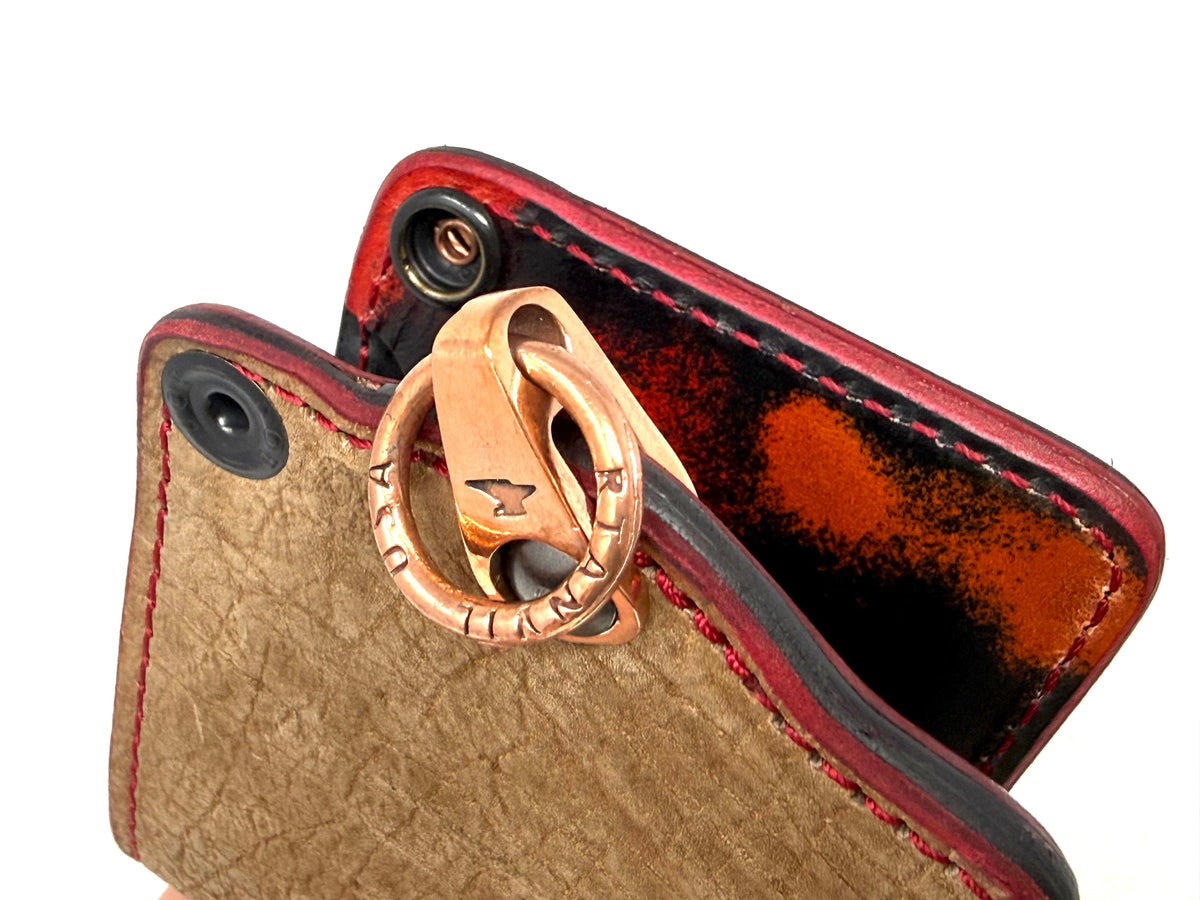 Anvil 5G Bifold Leather Chain Wallet - Tan Hippo - Anvil Customs
