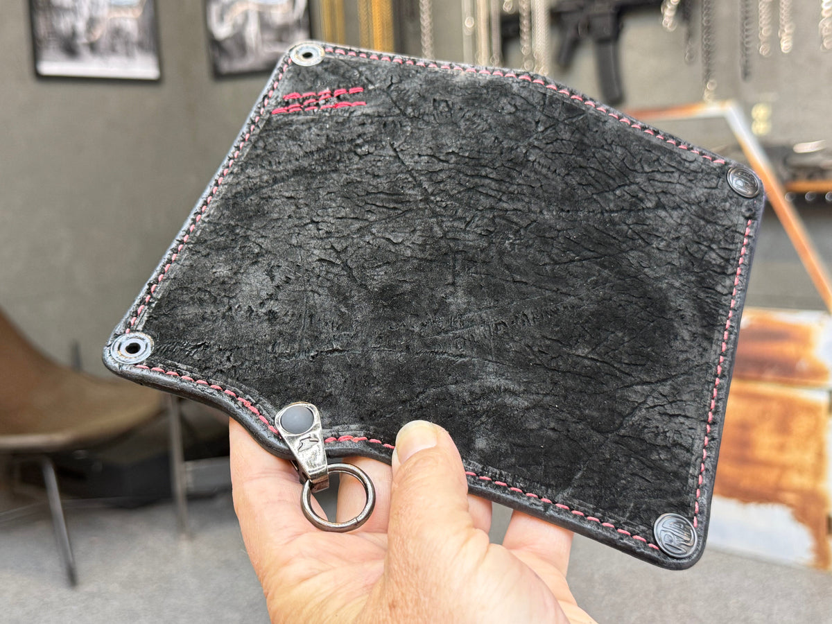 Anvil 5G Long Biker Wallet - Black Hippo