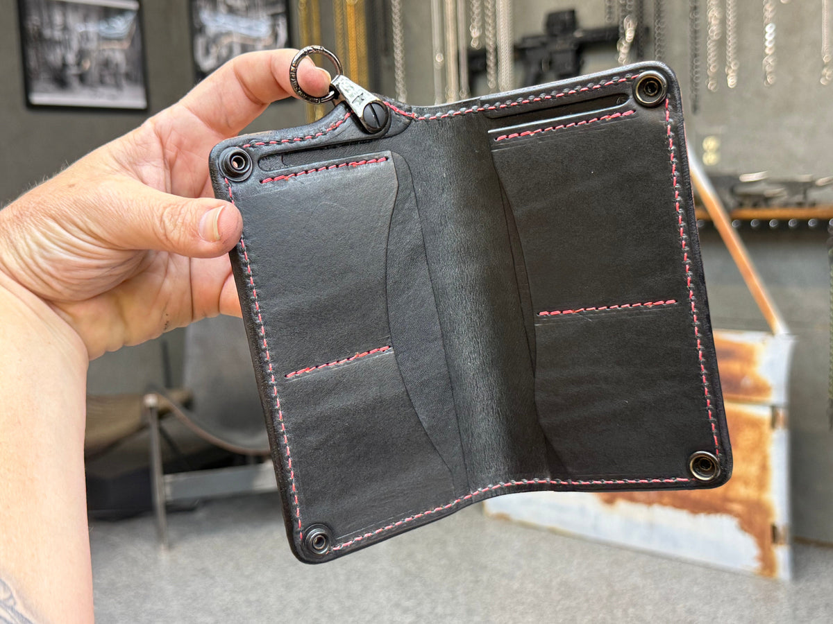 Anvil 5G Long Biker Wallet - Black Hippo