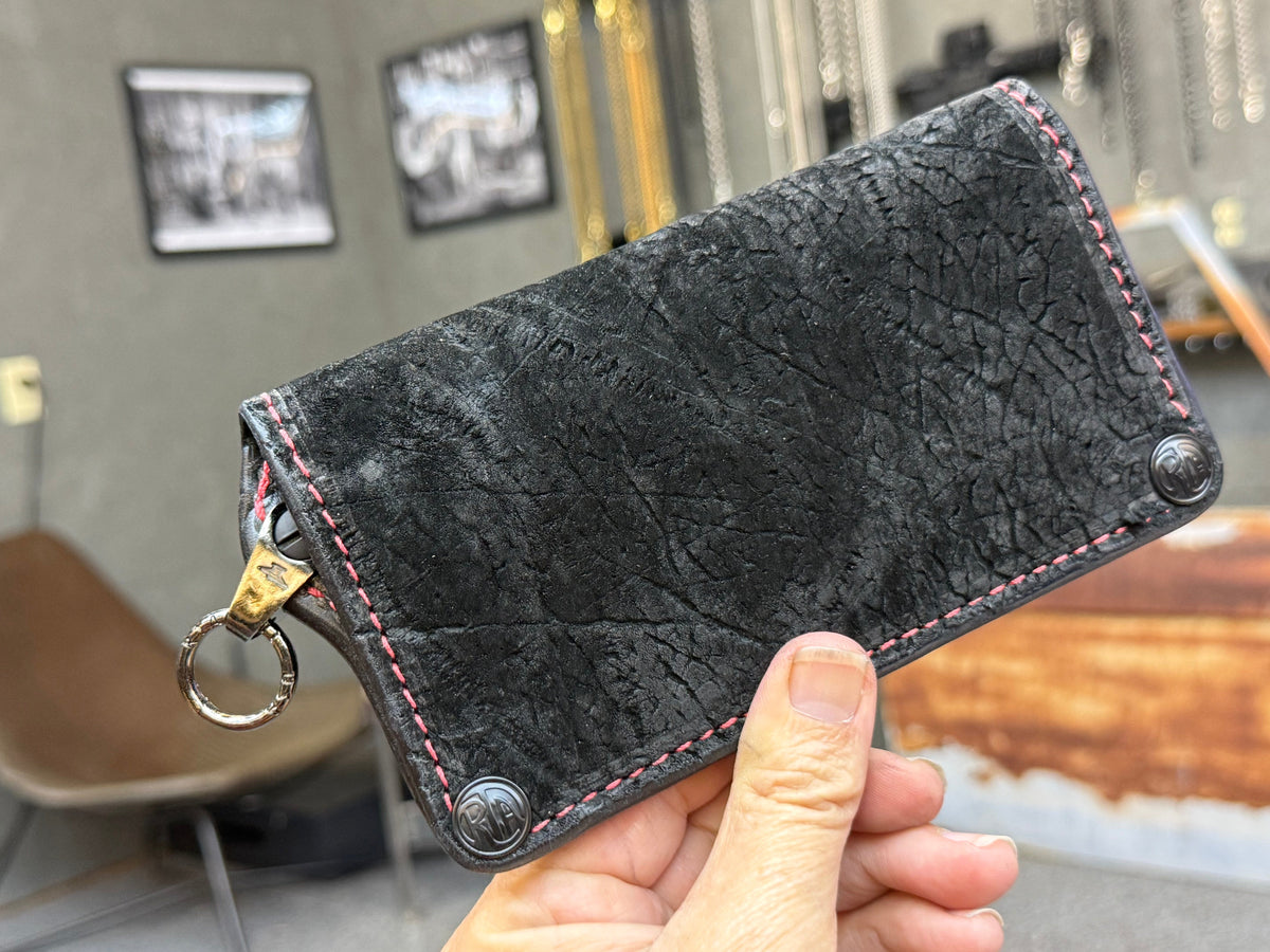 Anvil 5G Long Biker Wallet - Black Hippo