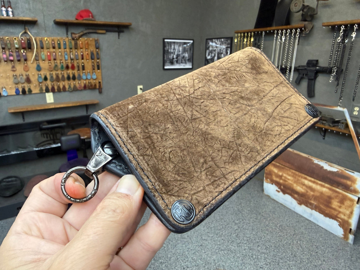 Anvil 5G Long Biker Wallet - Chocolate Hippo