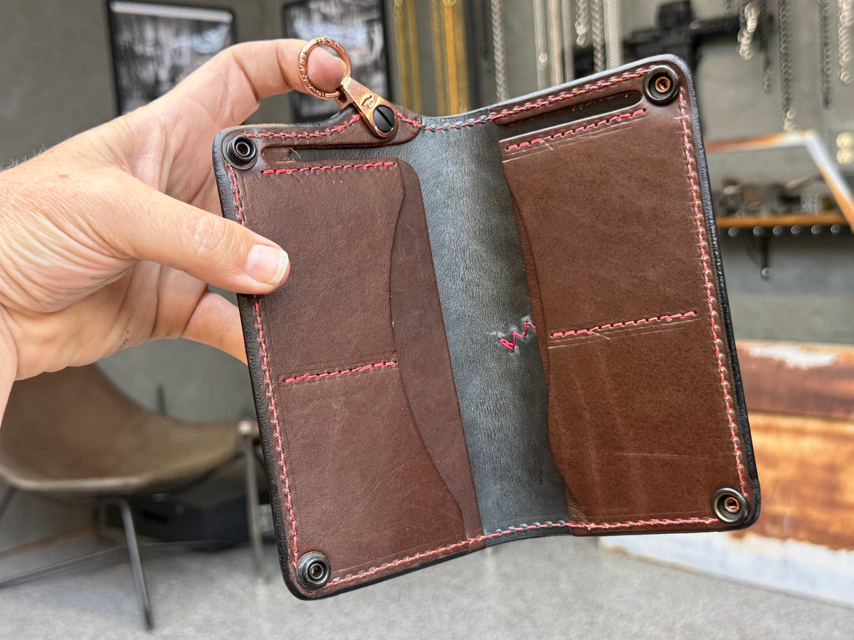Anvil 5G Long Biker Wallet - Chocolate Hippo