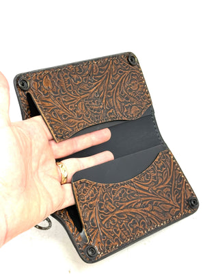 Anvil 5G Long Biker Wallet - ‘Western Floral’