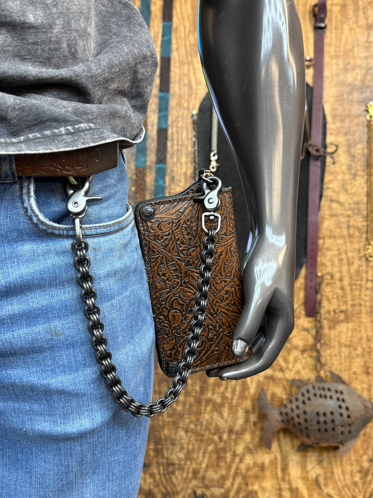 Anvil 5G Long Biker Wallet - ‘Western Floral’