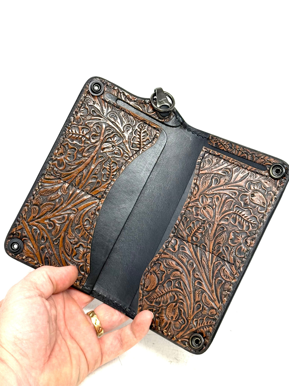 Anvil 5G Long Biker Wallet - ‘Western Floral’