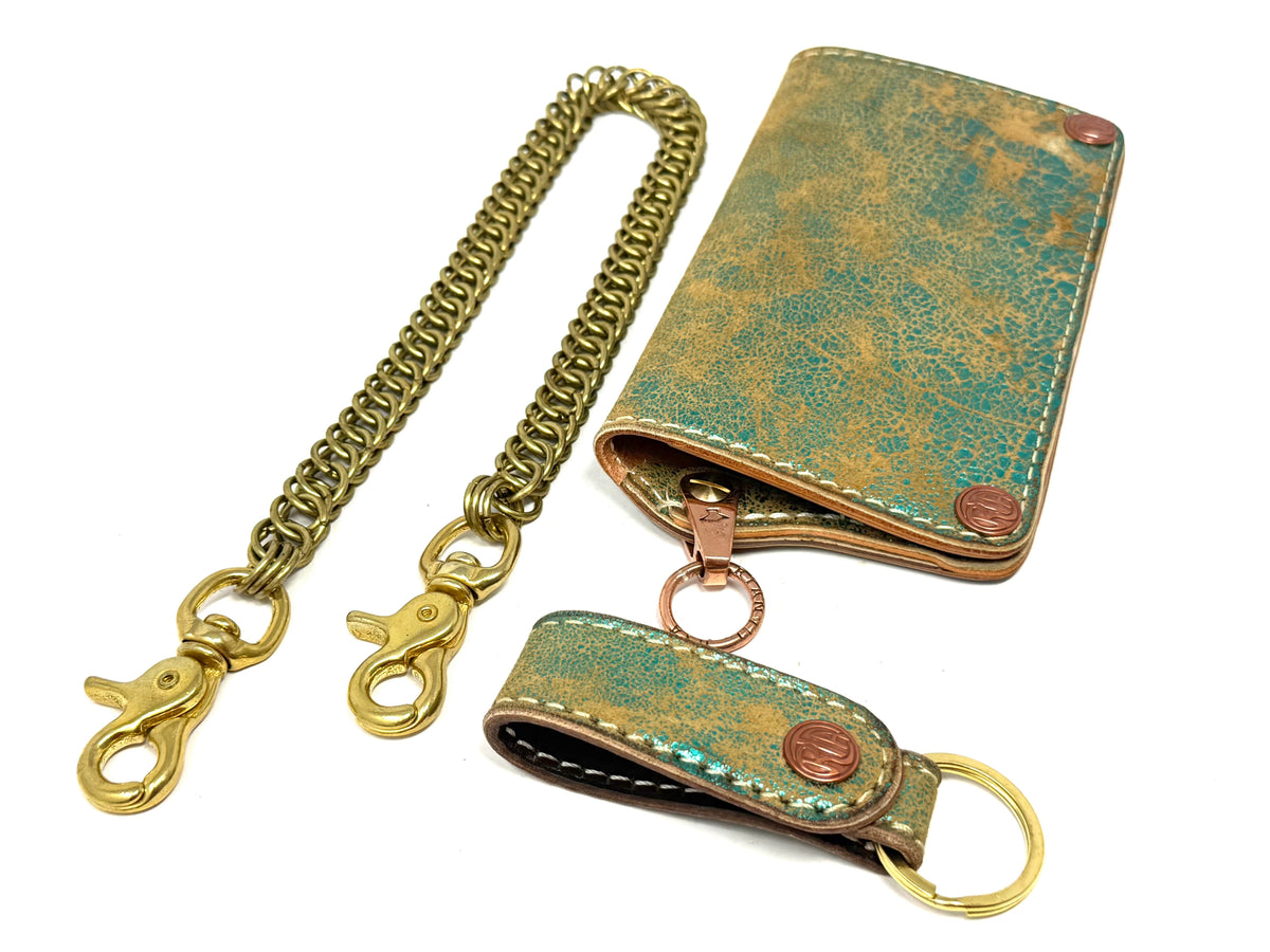 Anvil 5G Long Wallet - “Fallout Teal” Lambskin - Anvil Customs