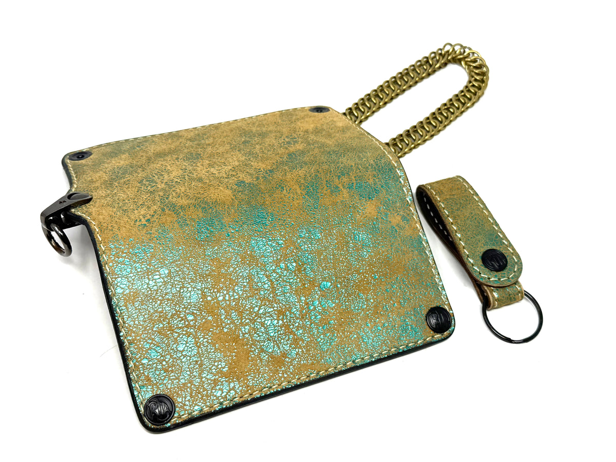 Anvil 5G Long Wallet - “Fallout Teal” Lambskin - Anvil Customs