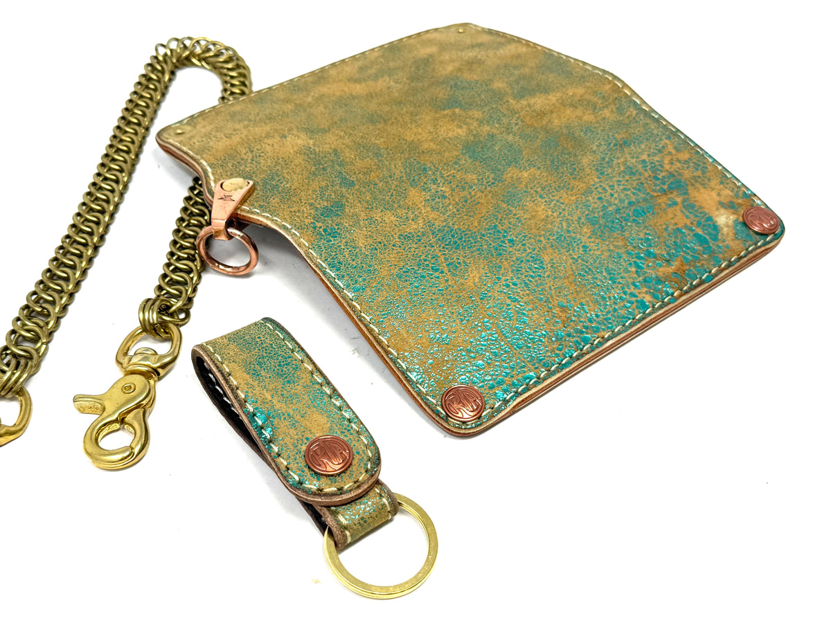 Anvil 5G Long Wallet - “Fallout Teal” Lambskin - Anvil Customs