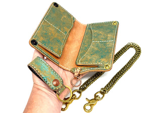 Anvil 5G Long Wallet - “Fallout Teal” Lambskin - Anvil Customs