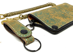 Anvil 5G Long Wallet - “Fallout Teal” Lambskin - Anvil Customs