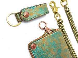 Anvil 5G Long Wallet - “Fallout Teal” Lambskin - Anvil Customs