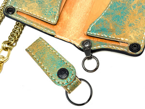 Anvil 5G Long Wallet - “Fallout Teal” Lambskin - Anvil Customs