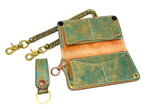 Anvil 5G Long Wallet - “Fallout Teal” Lambskin - Anvil Customs