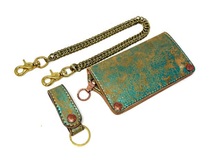Anvil 5G Long Wallet - “Fallout Teal” Lambskin - Anvil Customs