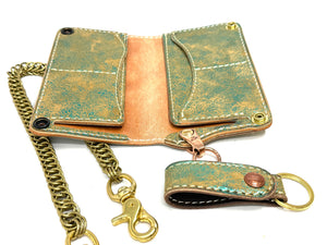 Anvil 5G Long Wallet - “Fallout Teal” Lambskin - Anvil Customs
