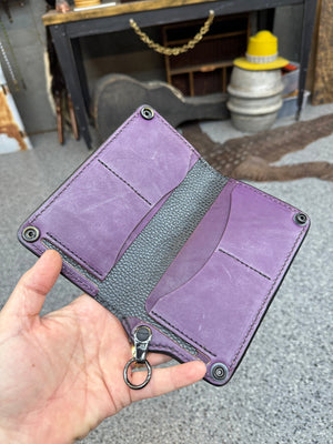 Anvil 5G Long Wallet -  Purple Hermann Oak - Anvil Customs