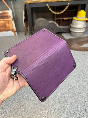 Anvil 5G Long Wallet -  Purple Hermann Oak - Anvil Customs