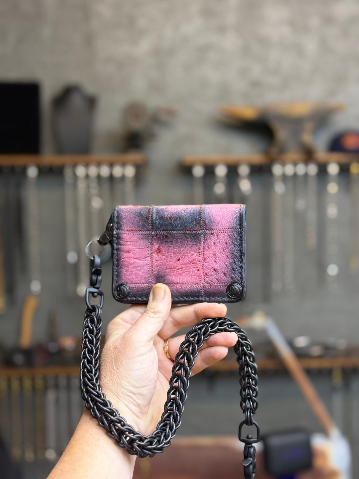 Anvil 5G Mini Long Chain Wallet - “Asphalt Flamingo”