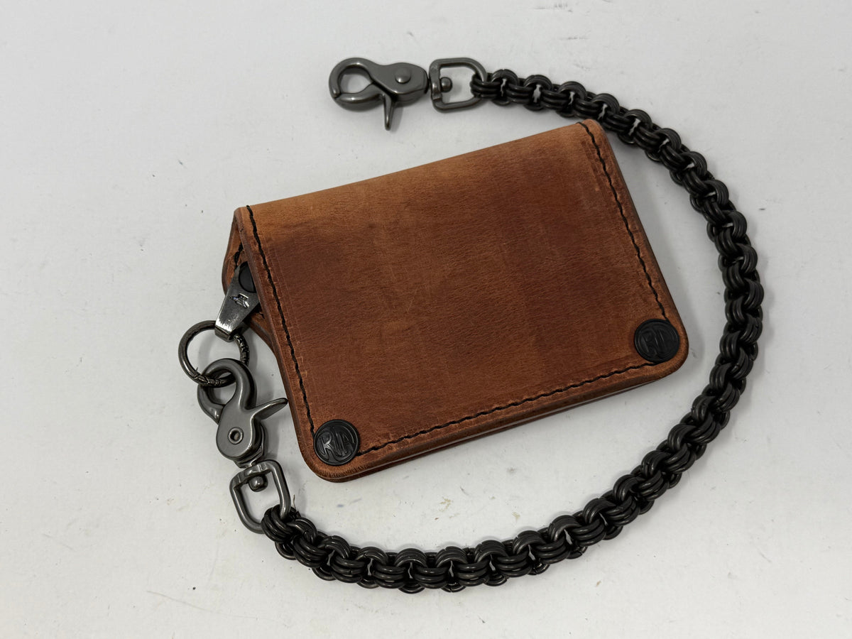 Anvil 5G Mini Long Chain Wallet - Hermann Oak Harness - Anvil Customs