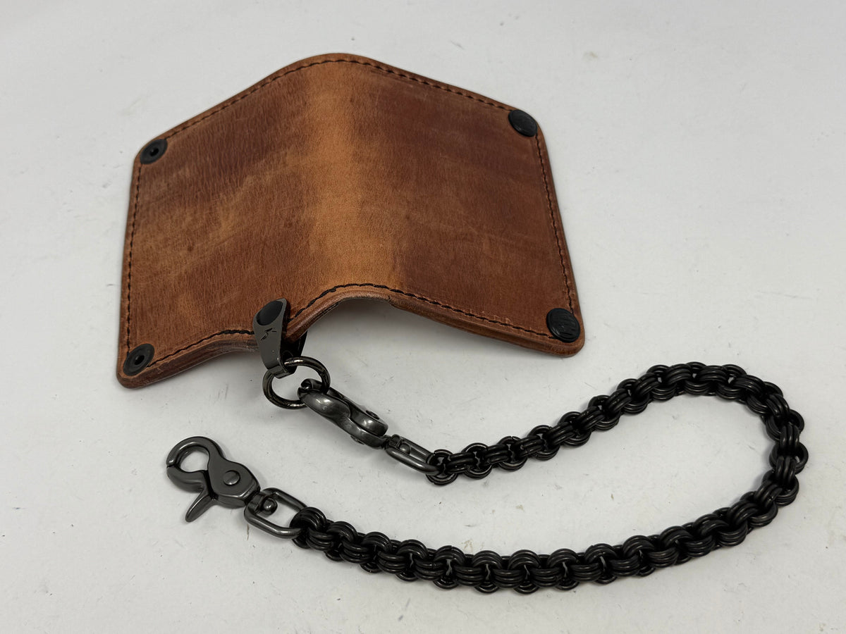 Anvil 5G Mini Long Chain Wallet - Hermann Oak Harness - Anvil Customs