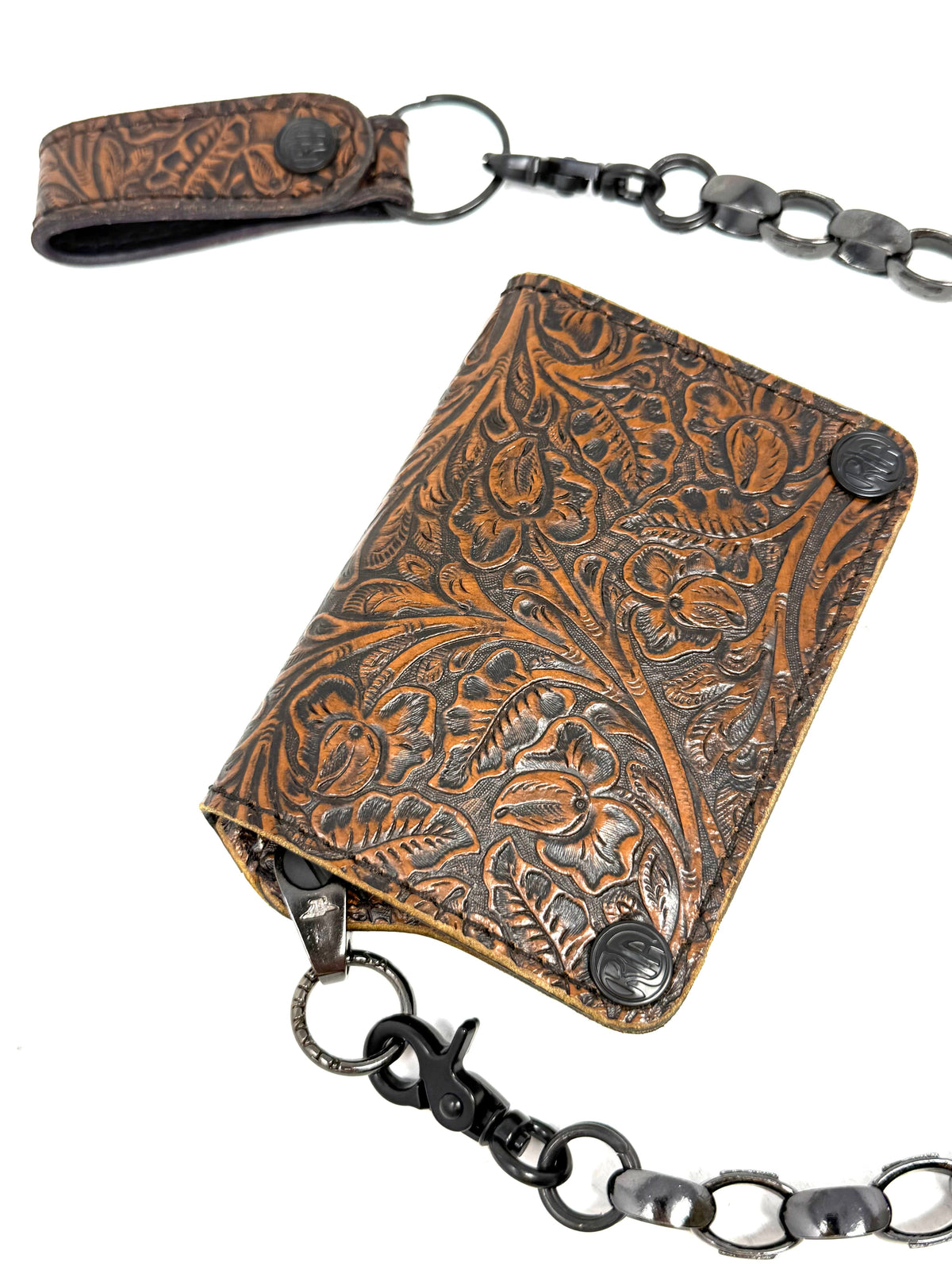 Anvil 5G Mini Long Chain Wallet - Western Floral - Anvil Customs