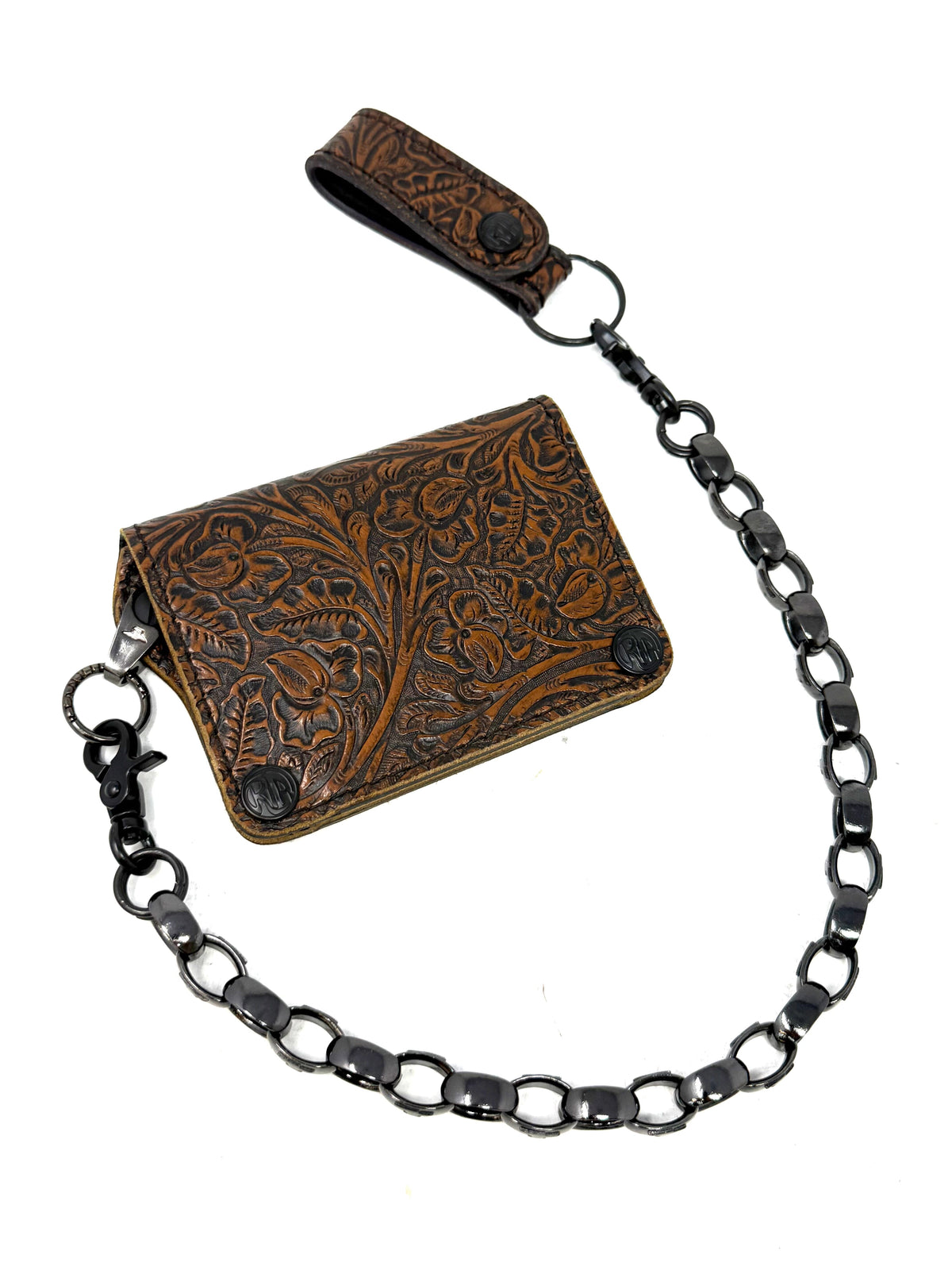 Anvil 5G Mini Long Chain Wallet - Western Floral - Anvil Customs