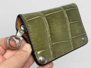 Anvil 5G Mini Long Wallet - Army Green Giant Gator - Anvil Customs