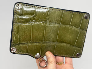 Anvil 5G Mini Long Wallet - Army Green Giant Gator - Anvil Customs