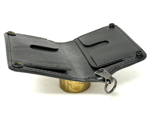 Anvil 5G Mini Long Wallet - Black/Gold Alligator Cloaca - Anvil Customs