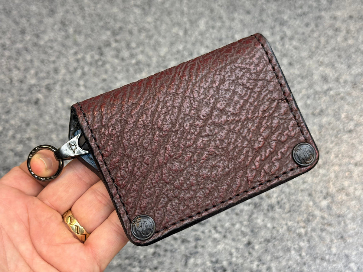 Anvil 5G Mini Long Wallet -  Oxblood Shark - Anvil Customs