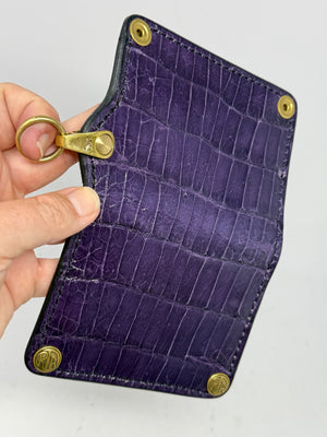 Anvil 5G Mini Long Wallet -  Purple Alligator - Anvil Customs