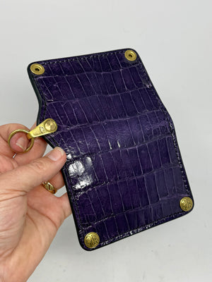Anvil 5G Mini Long Wallet -  Purple Alligator - Anvil Customs