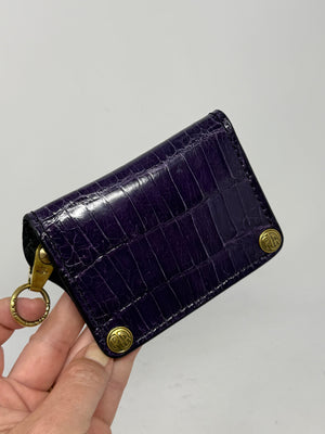Anvil 5G Mini Long Wallet -  Purple Alligator - Anvil Customs