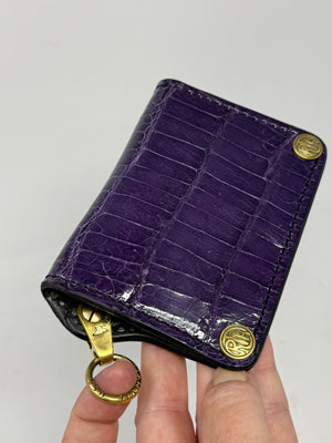 Anvil 5G Mini Long Wallet -  Purple Alligator - Anvil Customs