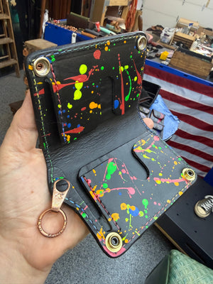 Anvil 5G Mini Long Wallet -  Purple/Gold Alligator - Anvil Customs