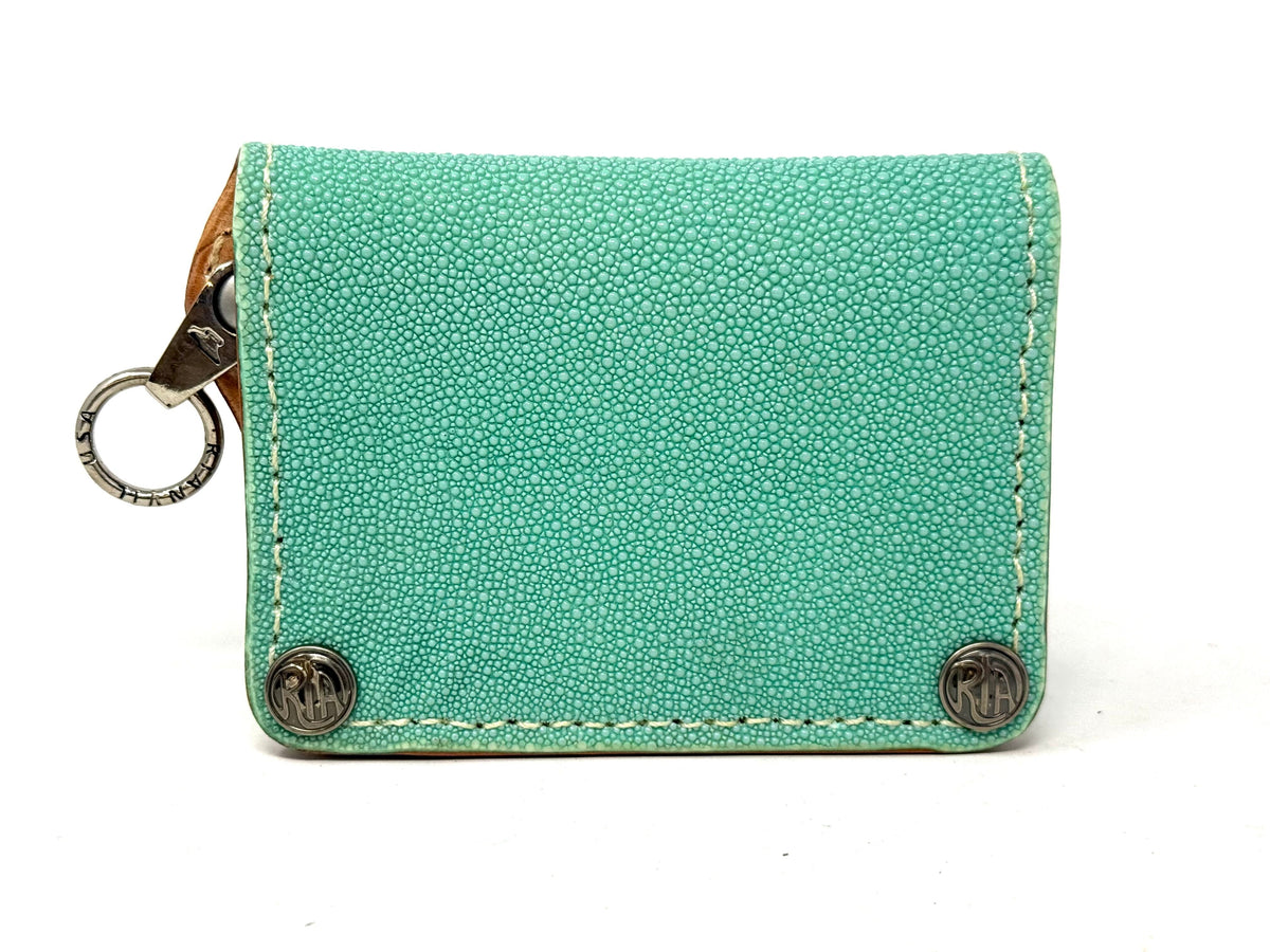 Anvil 5G Mini Long Wallet - Tiffany Blue Stingray - Anvil Customs