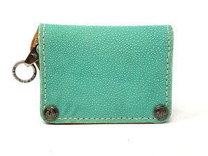 Anvil 5G Mini Long Wallet - Tiffany Blue Stingray - Anvil Customs